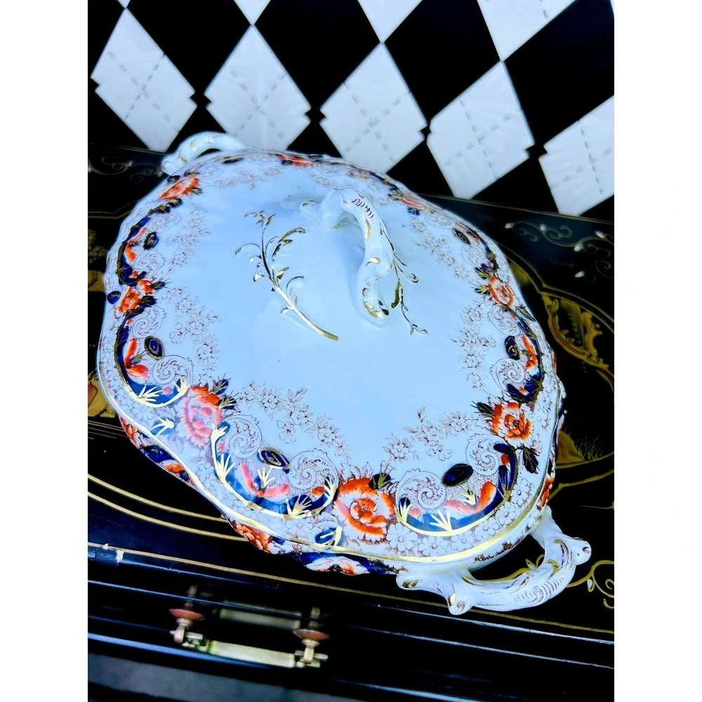 Antique English Tureen‎ Covered Serving Dish Clarion John Bennett Victorian